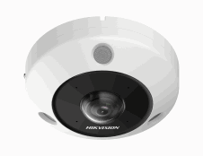Cámara IP fisheye 6MP c/ mic y parlante, mapa de calor DS-2CD6365G1-IVS (1.16mm) (O-STD)